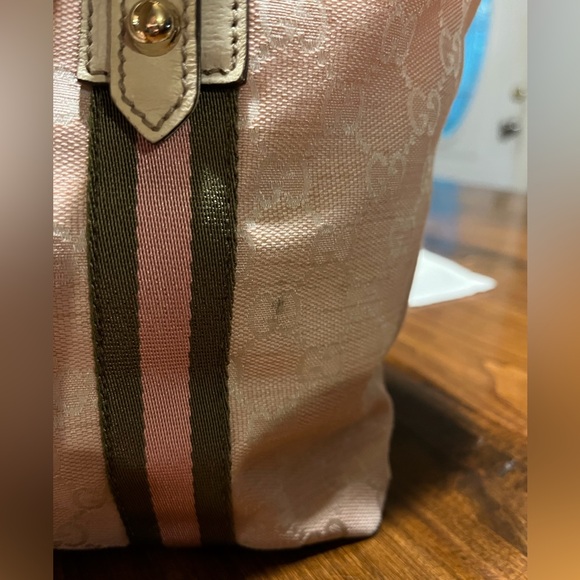 🌸authentic Vintage Gucci tote pink🌸  early 2000’s - Picture 14 of 16